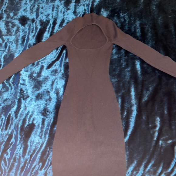 Aritzia Babaton Gray/Navy Bodycon Midi Dress - Picture 7 of 8